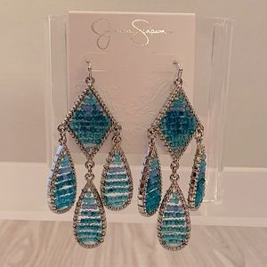 Jessica Simpson blue drop earrings